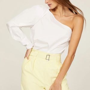 NEW One shoulder white top size 10